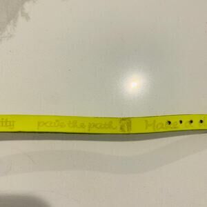 Yellow Leather Bracelet Band 8.5" Long Adjustable